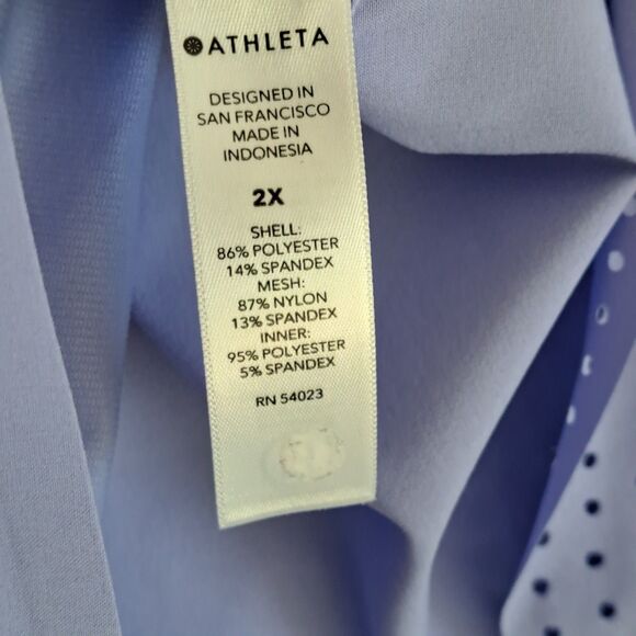 Athleta Hustle 3 Shorts Periwinkle Purple Women’s Size 2X Running Activewear - Picture 11 of 12